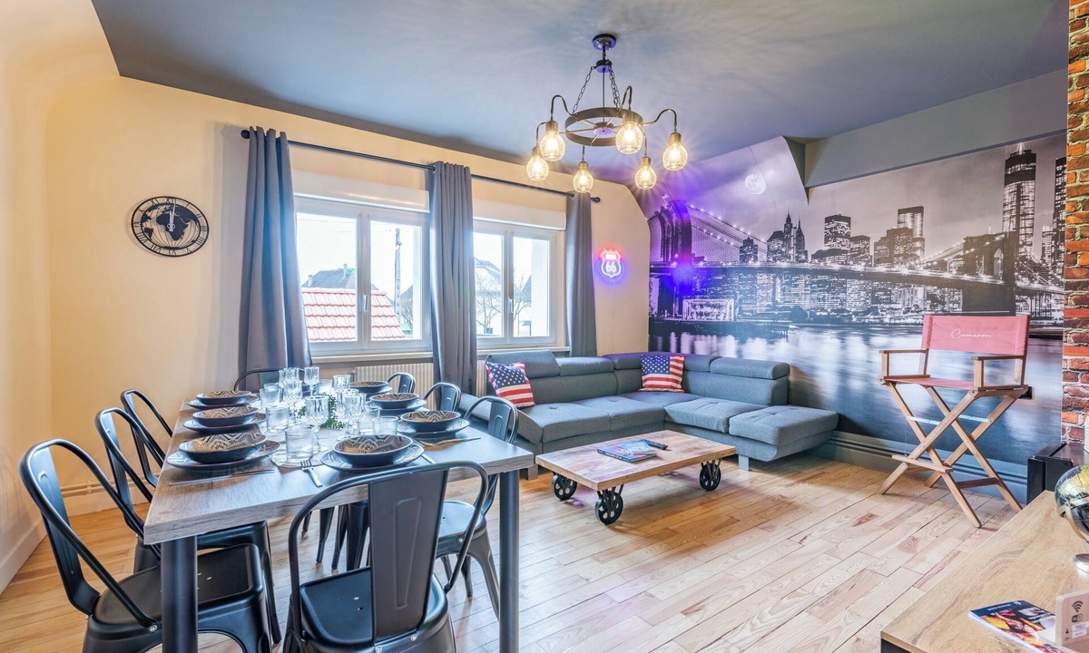 Drusenheim Apartment | Large apartment for 8 people, Sauna & SPA bath, travel around the world