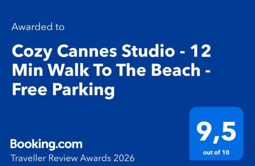 Cannes Apartment | Cozy Cannes Studio - 12 Min Walk To The Beach - Free Parking