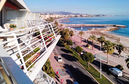 Cros-de-Cagnes Apartment | Homerez - Studio in Cagnes-sur-Mer, sea view.
