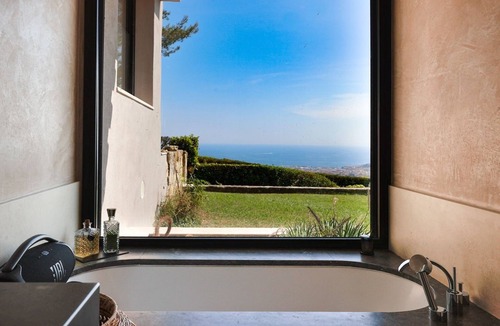 Le Cannet House | Luxury villa—pool, garden, soccer field, 180° ocean view