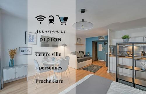 063 - Studio Didion, Centre Gare St Roch, Clim, Balcon,4pers