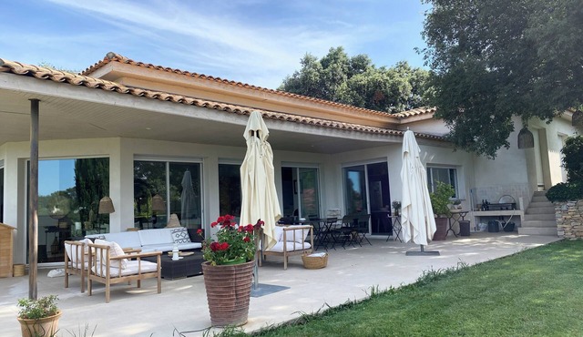 Beautiful contemporary architect-designed home with a pool and garden set amid the garrigue