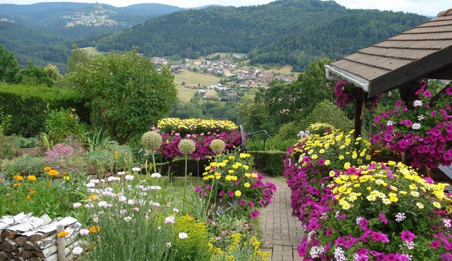 Country House 'Le Gite Fleuri' with Mountain View, Wi-Fi and Air Conditioning