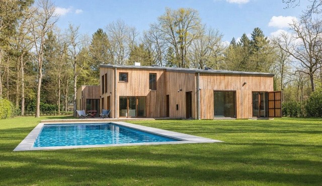 Forest House Designer Eco Lodge for 10, heated pool
