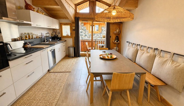 Renovated Village House with 3 Bedrooms, Cozy Living, and Mountain Charm for 6 in St Marcel