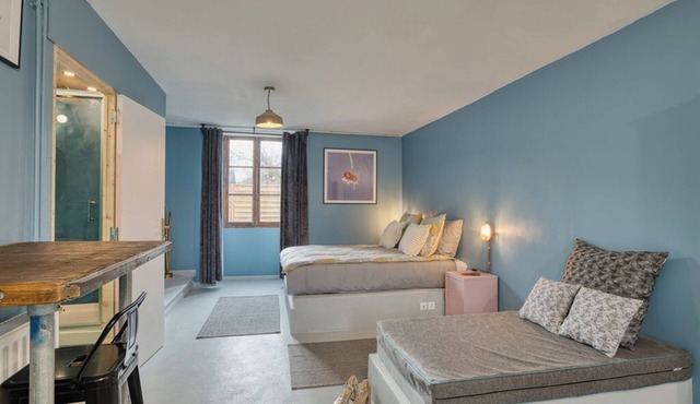 Suite Privée, Bain, Kitchenette, en Champagne.