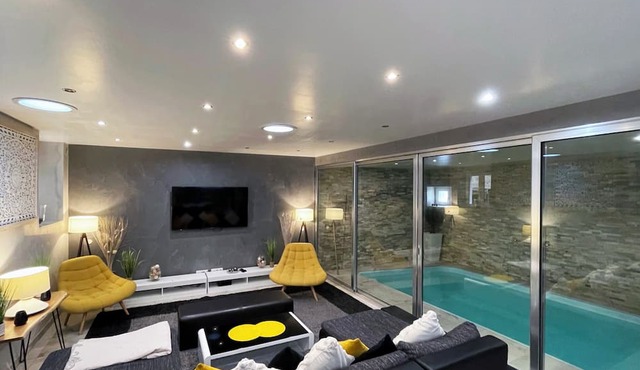 Luxury apartment with heated indoor pool